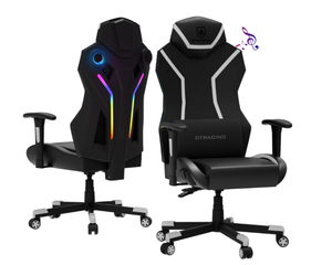 lot 88 image: GTRACING LUFT-600 Gaming Chair with Bluetooth Speakers and LED Lighting