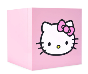 lot 182 image: Hello Kitty Pink Cooler Mini Fridge 6.7L Single Door 9 Can ACDC