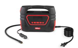 lot 200 image: Hyper Tough Dual Power Digital Inflator for P19565R15 Car Tire, Car-DC 12V or Home-AC 120V