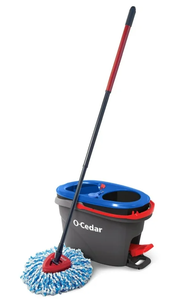 lot 284 image: O-Cedar RinseClean Clean Water Spin Mop and Bucket System  Clean with Clean Water  Removes 99% of Bacteria