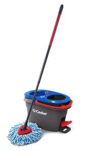 lot 285 image: O-Cedar RinseClean Clean Water Spin Mop and Bucket System  Clean with Clean Water  Removes 99% of Bacteria