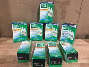 lot 384 image: LOT OF 9 OPTI-FREE Replenish Multipurpose Contact Lens Disinfecting Solution