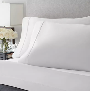 lot 218 image: LOT OF 4 2PCS King Size Members Mark 700 Thread Count Solid Egyptian Cotton Pillowcases