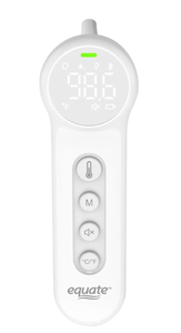 lot 736 image: LOT OF 3 Equate Bluetooth Dual-Function Infrared Thermometer, Forehead and Ear Mode