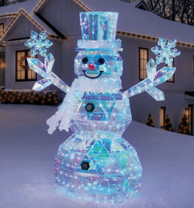 lot 730 image: Members Mark 6 ft Pre-Lighted Prismatic Tree