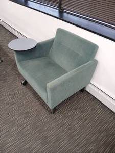 lot 55 image: Green chair with desk