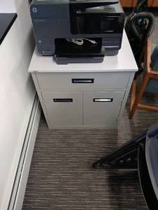 lot 23 image: Printer stand with drawer