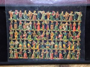 lot 291 image: Interesting VintageEarly IZAWA Japan - Die Cut Figure Sheet