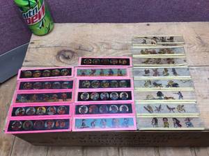lot 292 image: Group Vintage Magic Lantern Type Cartoon Glass Slides