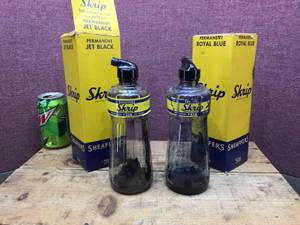 lot 301 image: 2 Vintage SHEAFFERS-SKRIP Ink JarsBoxes