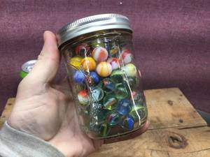 lot 119 image: Jar Old Marbles