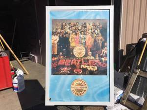 lot 134 image: Framed ANABAS - SGT Peppers Lonely Hearts Club Band - Poster