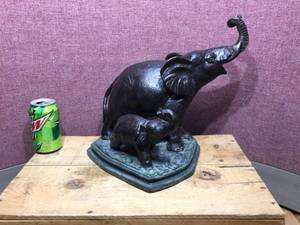 lot 163 image: Bronze Elephant Statue