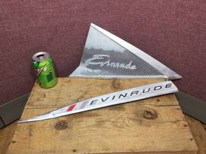 lot 199 image: Vintage Evinrude Outboard Motor Emblems