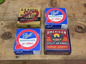 lot 201 image: Vintage BALL-AMERICAN-U.S. ROYAL - Canning Jar Rubbers