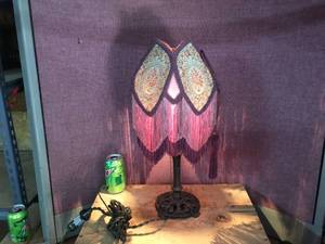 lot 207 image: Vintage BRYANT - Cast IronNouveau Table Lamp - Works