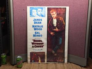 lot 224 image: Vintage Rebel Without A Cause Poster - 1980s