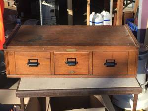 lot 220 image: Vitnage Y an E - YAWMAN and ERBE Oak Wooden Drawers
