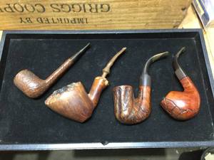 lot 274 image: 4 Vintage MCM Smoking Pipes Including a Nording
