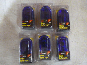 lot 54 image: 6 Lecor Oblong Blue Marker Lights