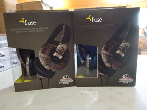lot 104 image: 2 Mossy Oak Premium Stereo Headphones
