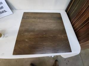 lot 62 image: Solid Wood Dark Table Top - 2 x 2