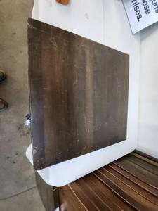lot 63 image: Solid Wood Dark Table Top - 2 x 2