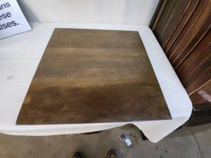 lot 65 image: Solid Wood Dark Table Top - 2 x 2
