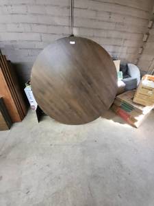 lot 66 image: 5 round solid wood table top