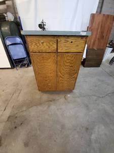 lot 71 image: Used Wooden Cabinet with Countertop from Restaurant Bar