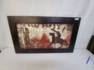 lot 95 image: Unique Framed Abstract Artwork - 34 x 48