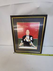 lot 110 image: Framed Art Print with Dining Theme