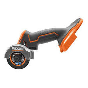 lot 19 image: RIDGID 18V SubCompact Brushless Cordless 3 in. Multi-Material Saw (Tool Only) with (3) Cutting Wheels   Customer Returns See Pictures