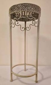 lot 144 image: Distressed Metal Plant Stand