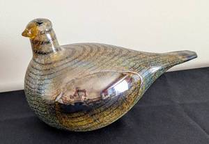 lot 13 image: iitala Glass Wood Grouse Sculpture