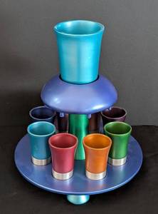lot 38 image: Yari Emanuel Anodized Aluminum Kiddish Fountain