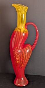 lot 5 image: Unique Kosta Boda Kjell Engman Corfu Art Glass Pitcher