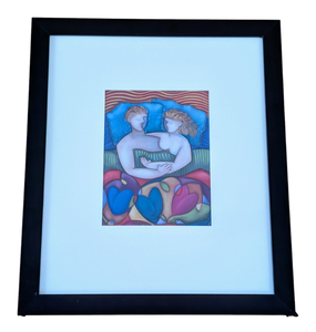 lot 78 image: Small Colorful Signed Lovers Print