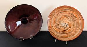 lot 87 image: Pair of Large Glass Platters