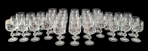 lot 95 image: Vintage Crystal Wine Glasses