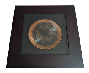 lot 101 image: Large Shadow Box Framed Ceramic Dish