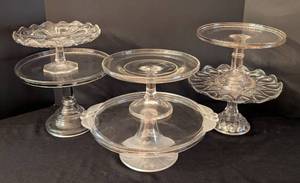 lot 106 image: Assorted Glass Cake Plates