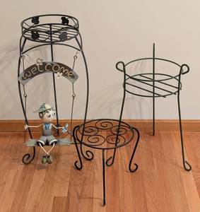 lot 108 image: Three Metal Plant Stands
