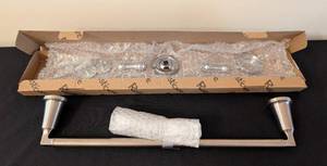 lot 119 image: Pair of Nickel Towel Bars