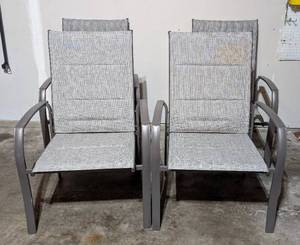 lot 125A image: Grey Patio Chair Set