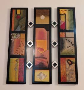 lot 176 image: Very Large Colorful Abstract Wall Hanging