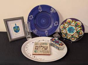 lot 197 image: Hanukah Servingware and Decor