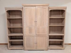 lot 210 image: Blonde Wood Entertainment Unit