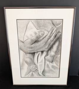 lot 249 image: Small Framed Mother and Baby Sketch by Gallant
