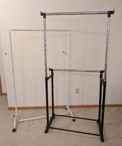 lot 228 image: Pair of Rolling Garment Racks